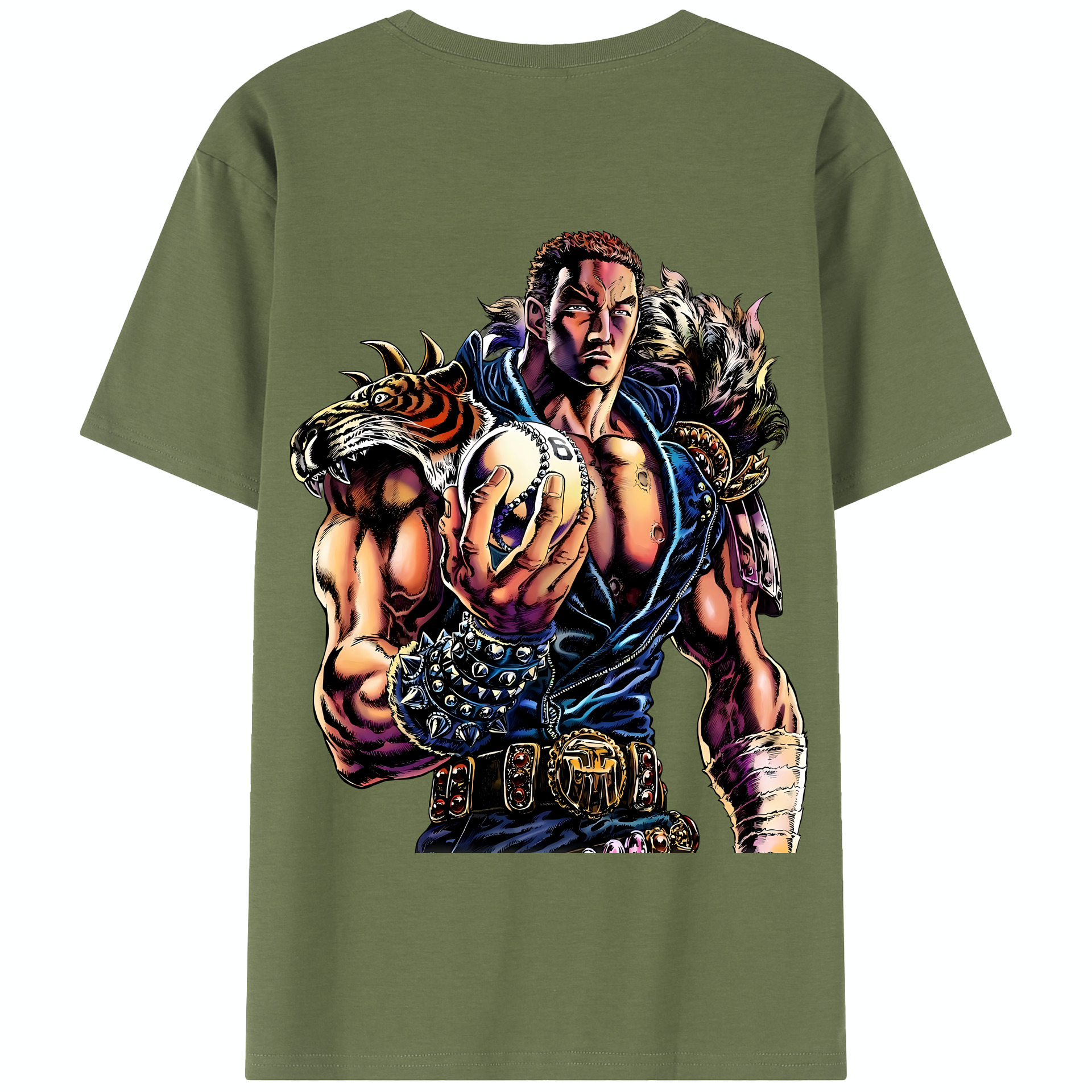 （画像用） 北斗の拳 Fist of the North Star 綿100％半袖Tシャツ（背面プリント）